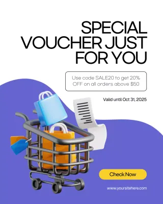 Blue Modern Shopping Promotion