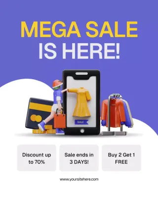 Purple Modern Sale Promotion
