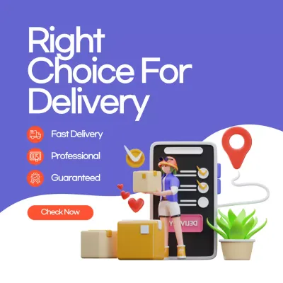 Purple Modern Delivery Promotion