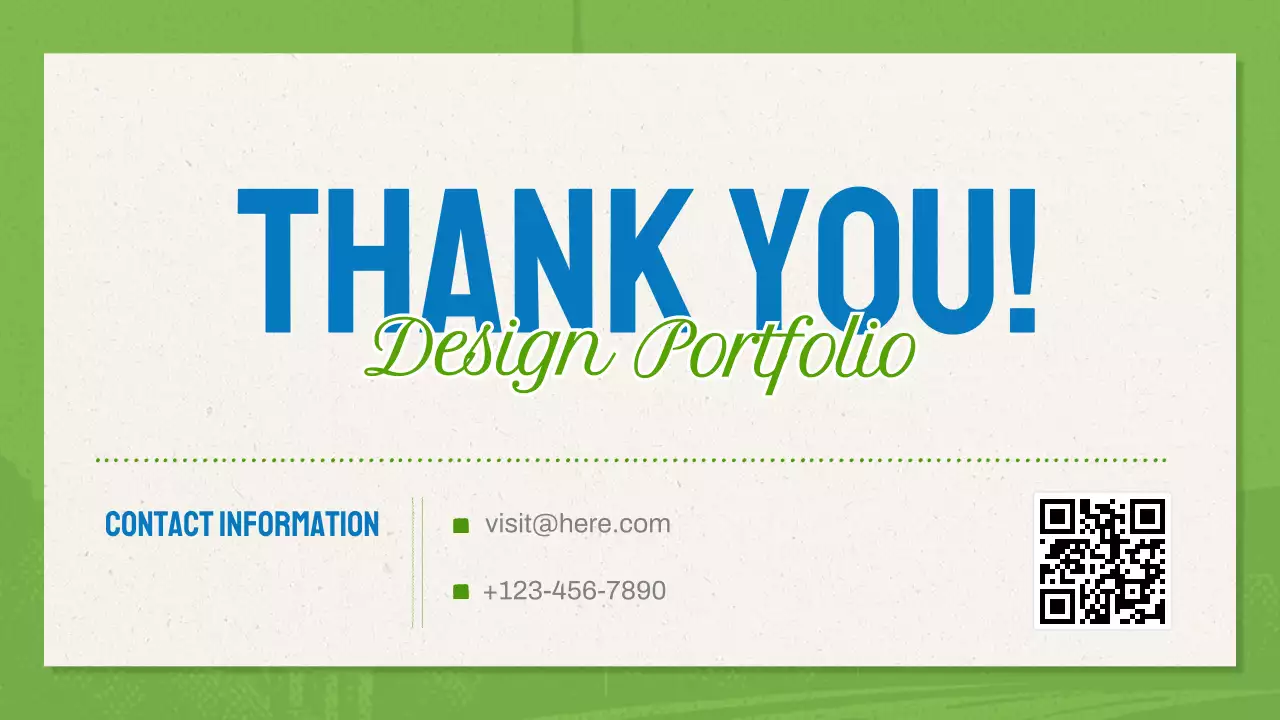 Green And Blue Modern Design Portfolio Presentation