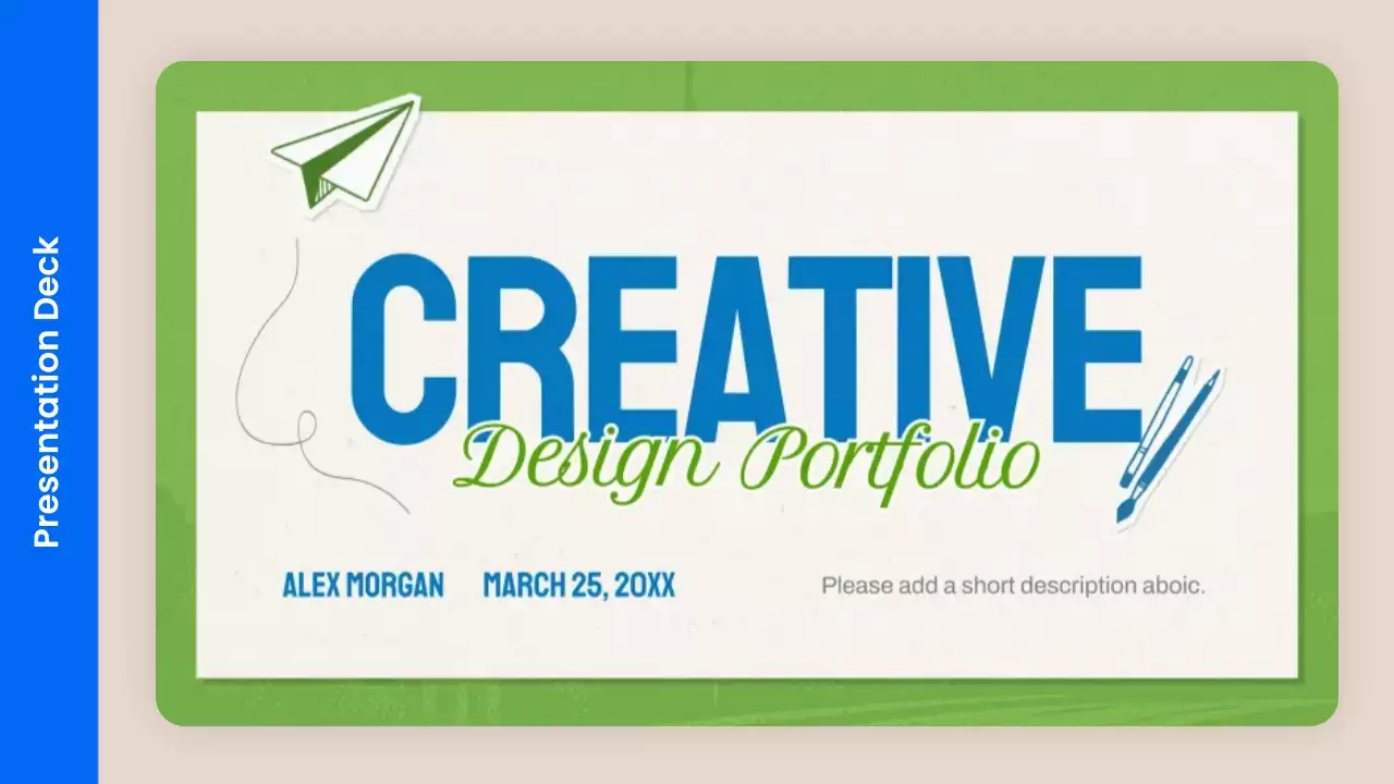 Green And Blue Modern Design Portfolio Presentation