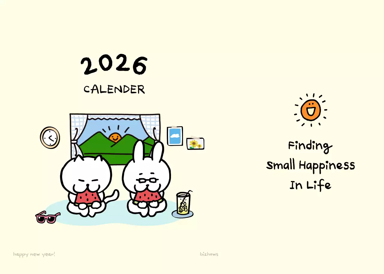 アイボリーのかわいらしい日めくりカレンダー