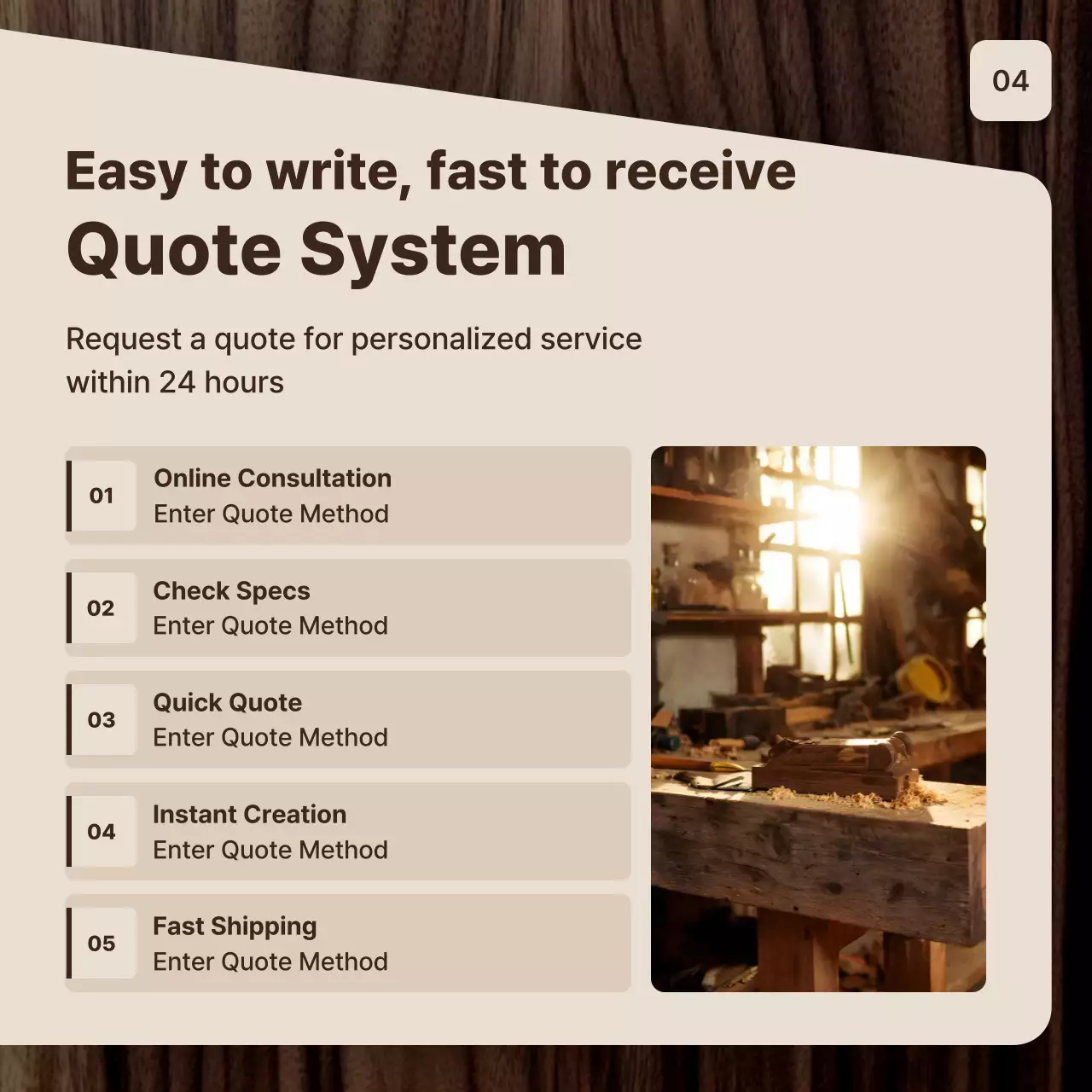 Brown Simple Furniture Advertisement