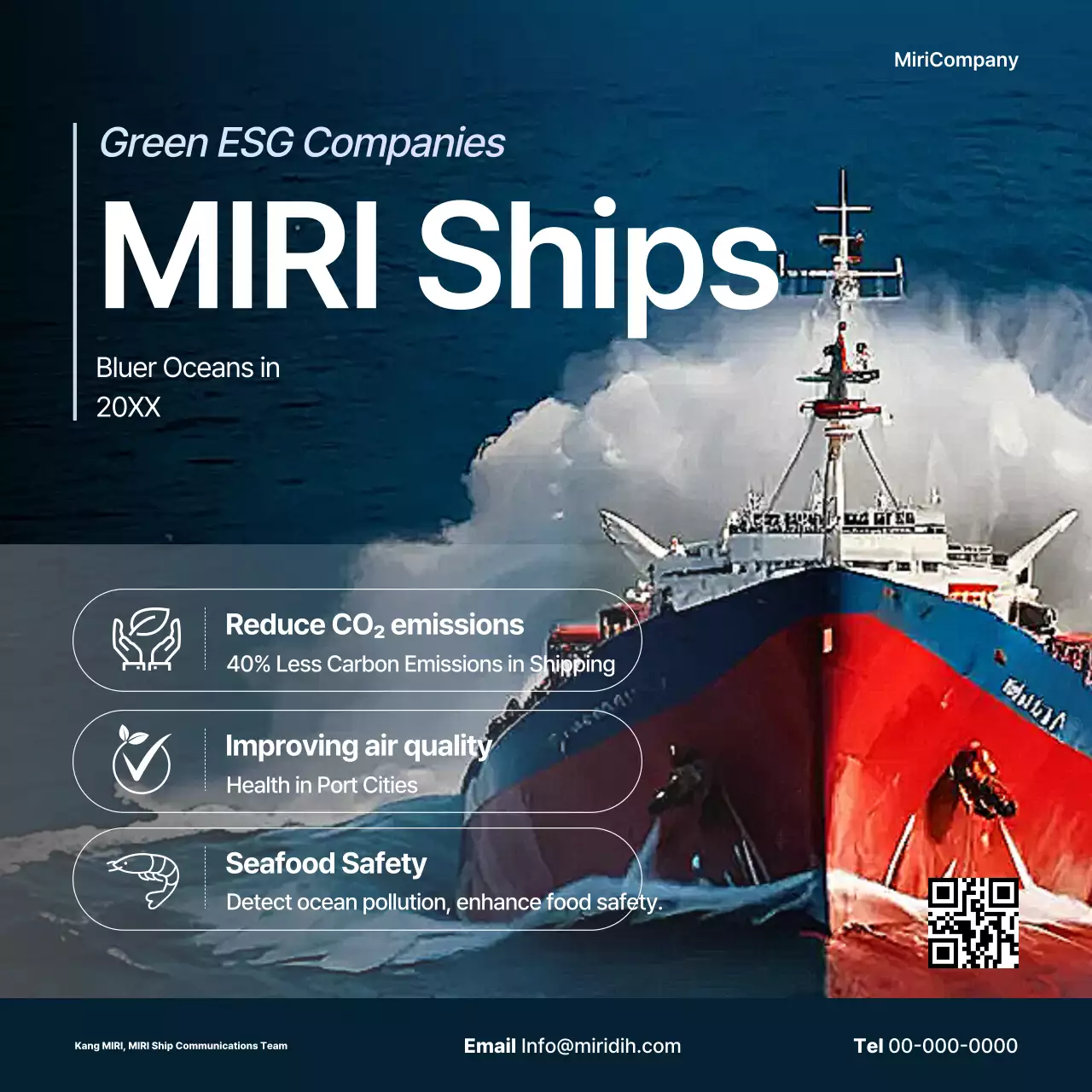 Quảng cáo thân thiện với môi trường hiện đại màu xanh