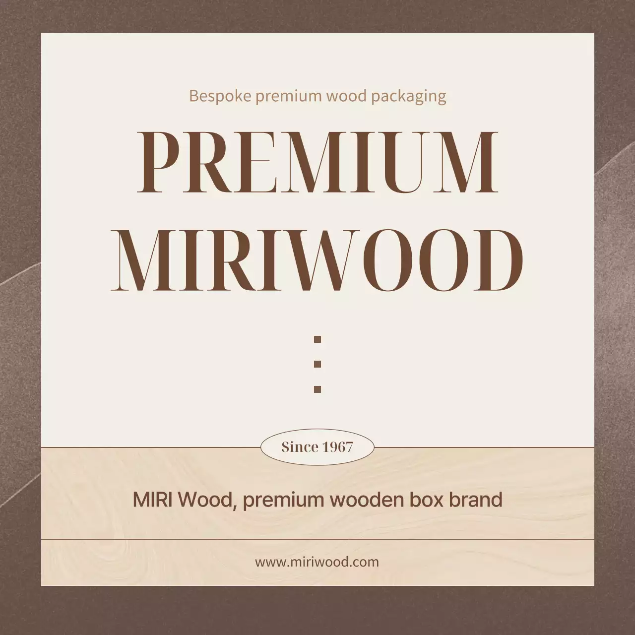 Promoção de produtos de madeira marrom premium