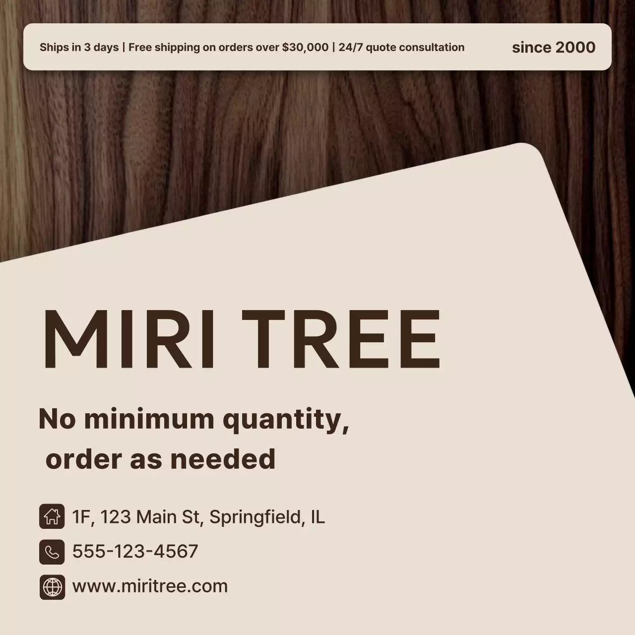 Brown Simple Furniture Advertisement