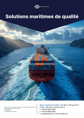 Publicité marine moderne bleue