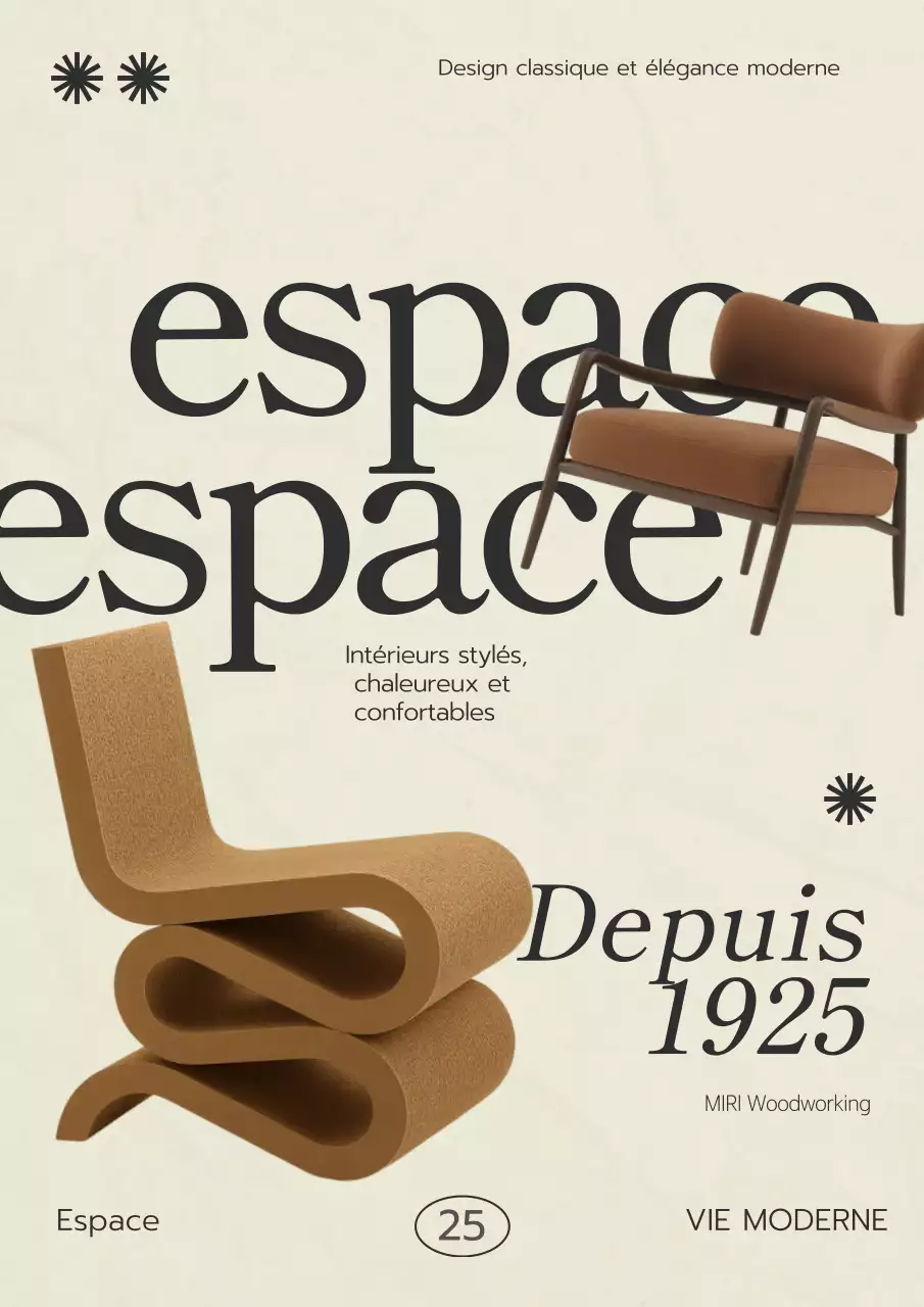 Publicité d'intérieur minimaliste beige