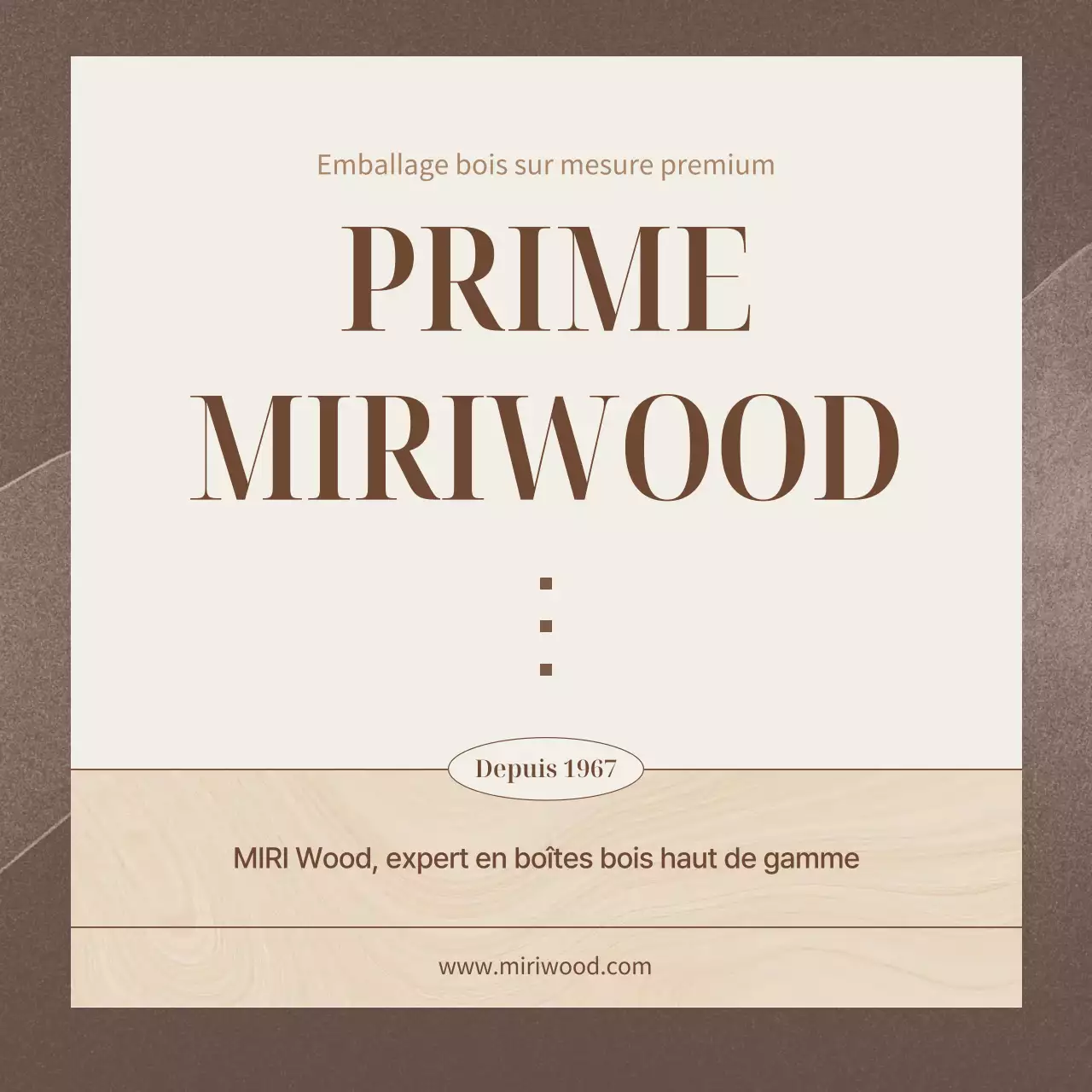 Promotion des produits en bois brun de première qualité