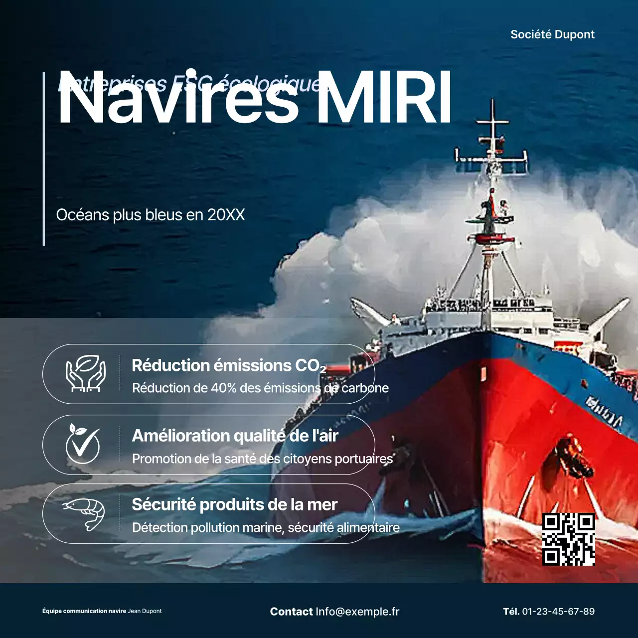 Publicité écologique moderne et bleue