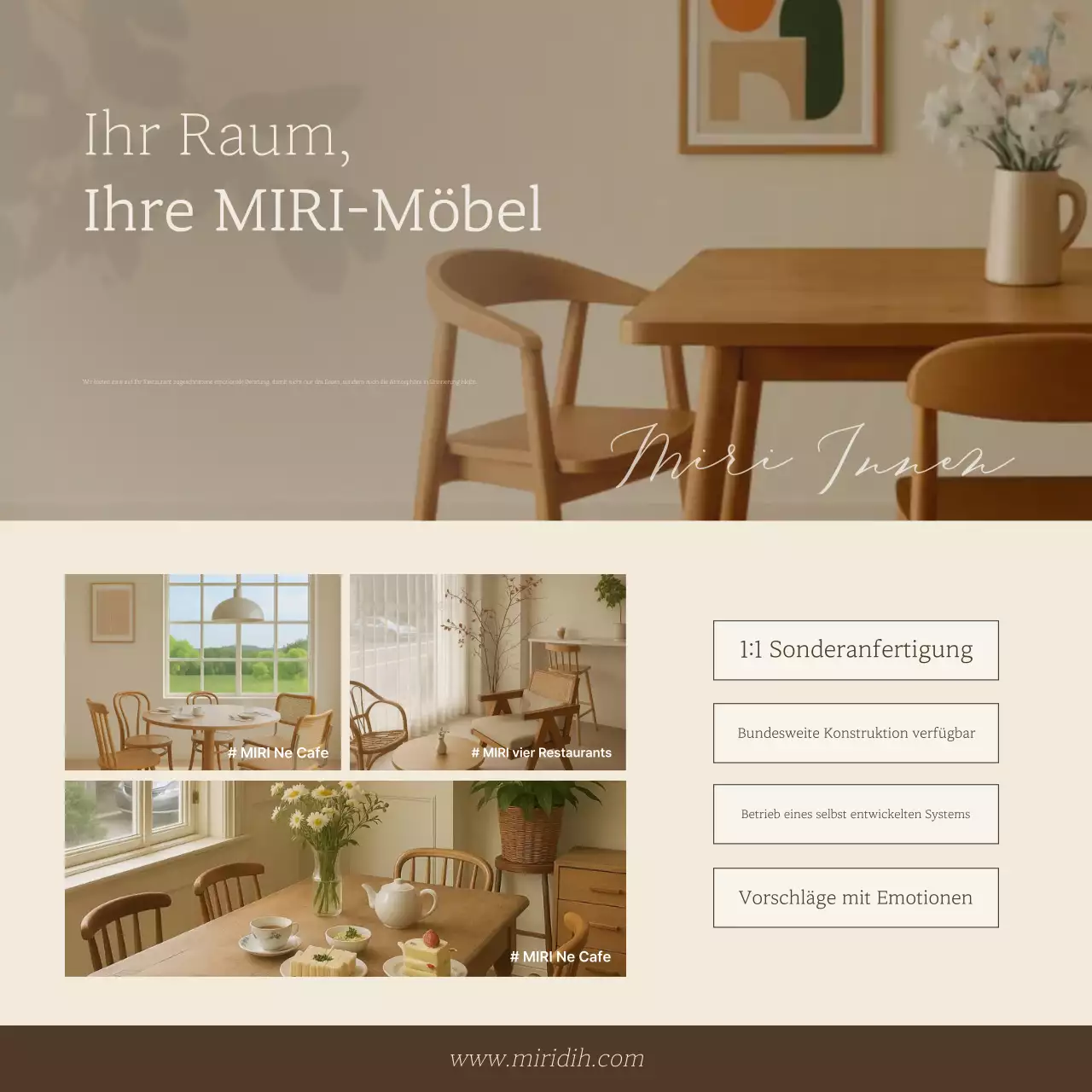 Beige, einfache Innenwerbung