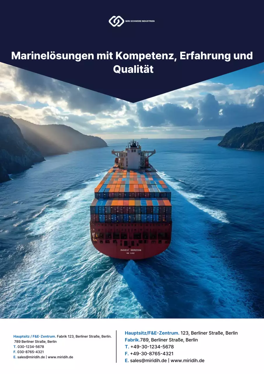 Blaue moderne Marinewerbung