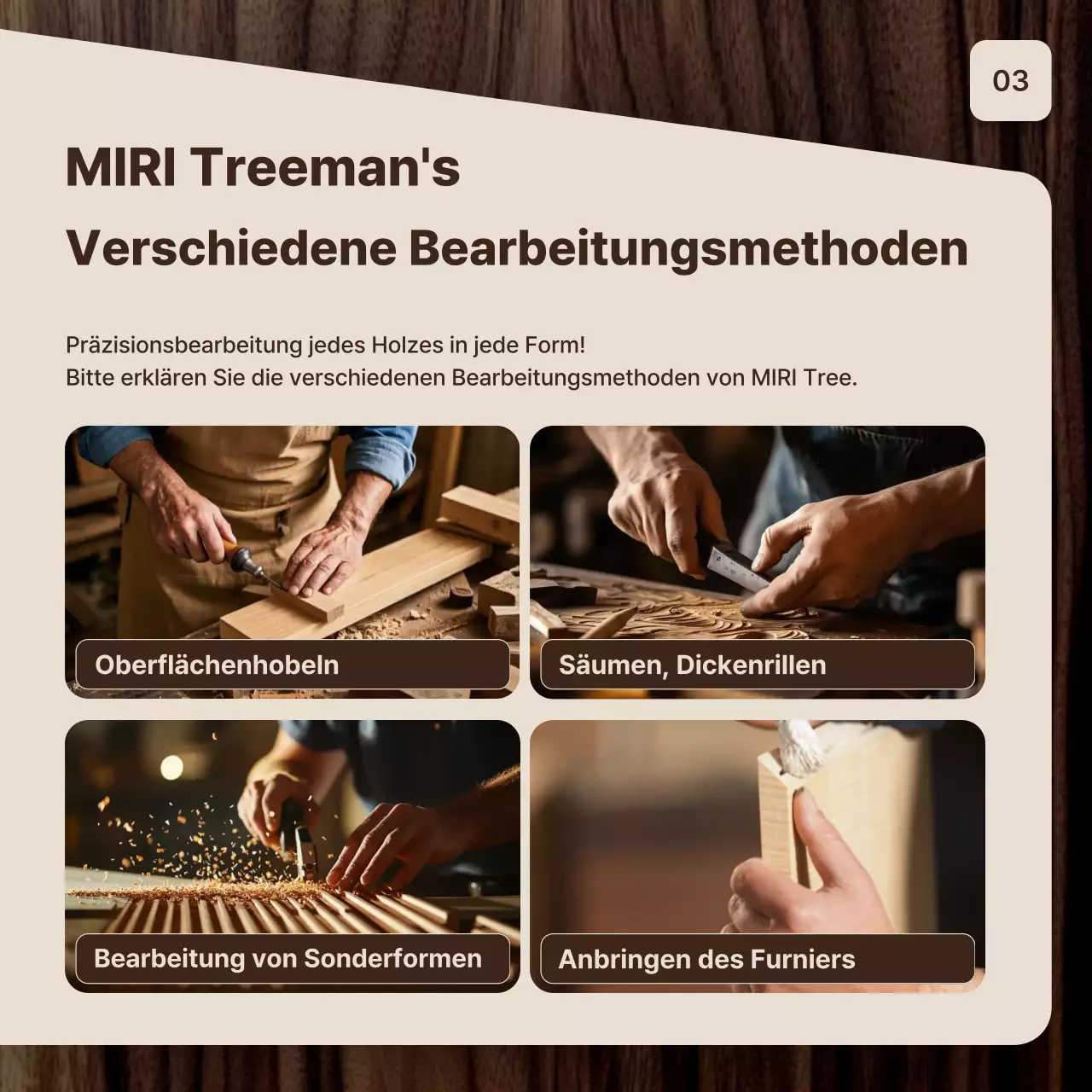 Werbung für einfache braune Möbel