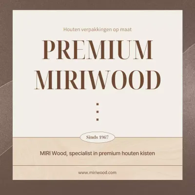 Promotie van bruine premium houtproducten