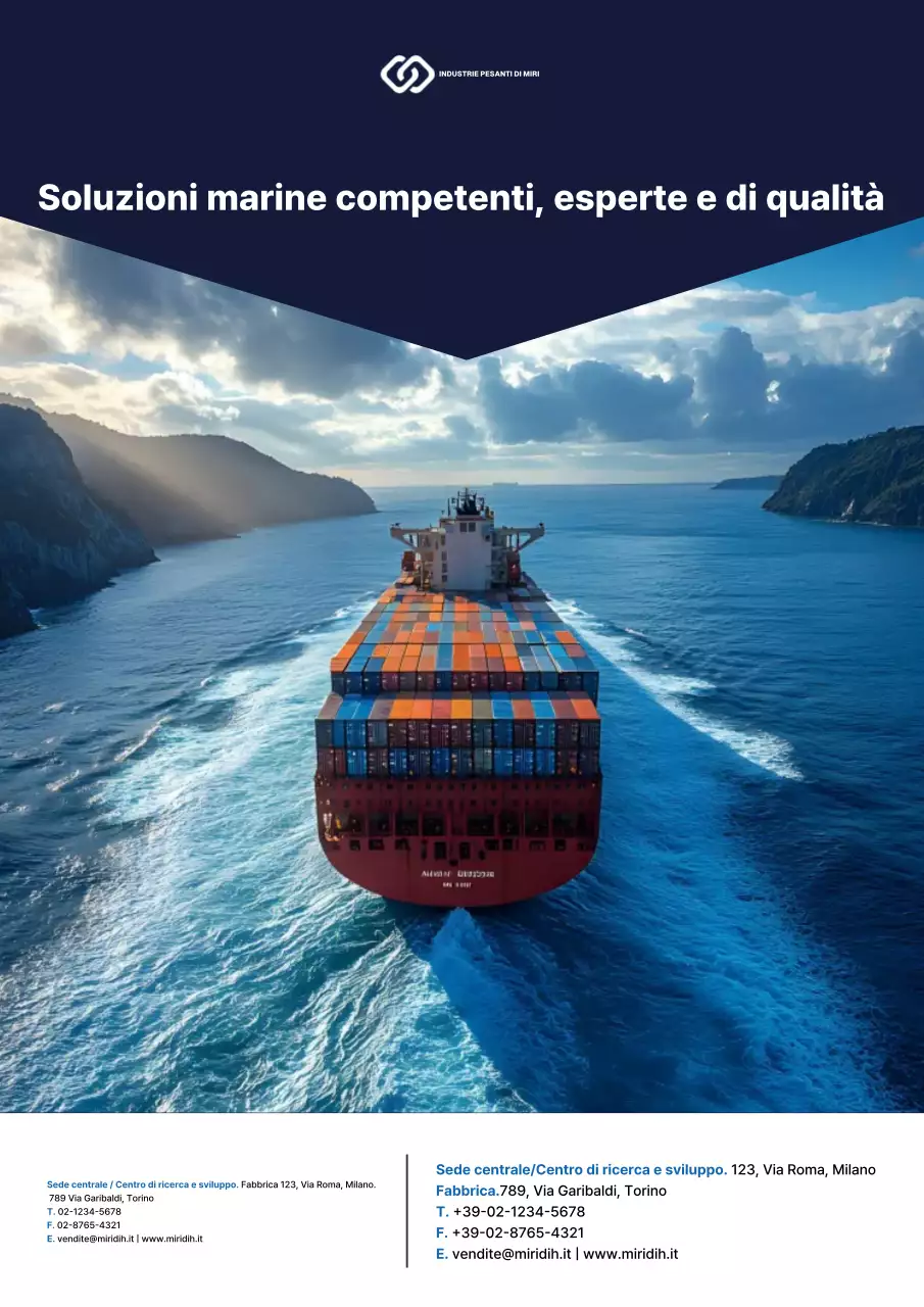 Pubblicità marina moderna blu