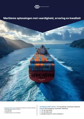 Blauwe moderne maritieme reclame