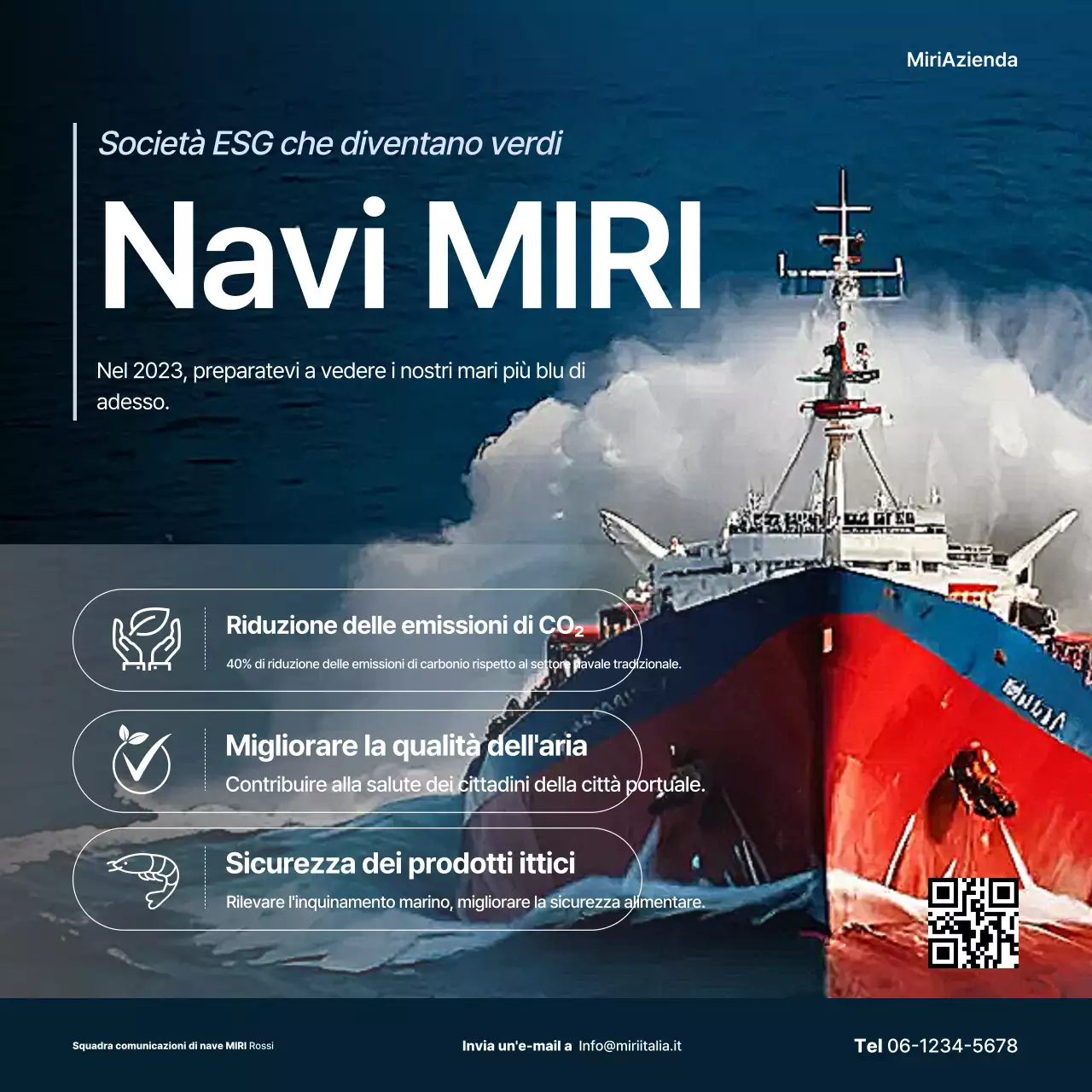 Pubblicità ecologica moderna blu