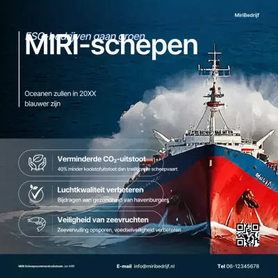 Blauwe moderne milieuvriendelijke reclame