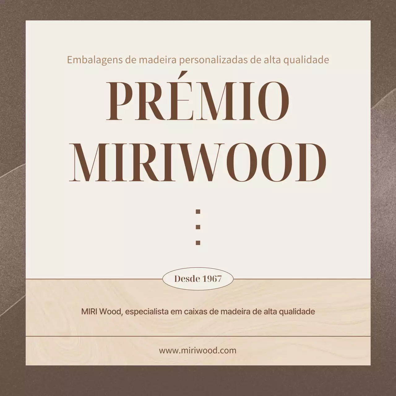 Promoção de produtos de madeira marrom premium