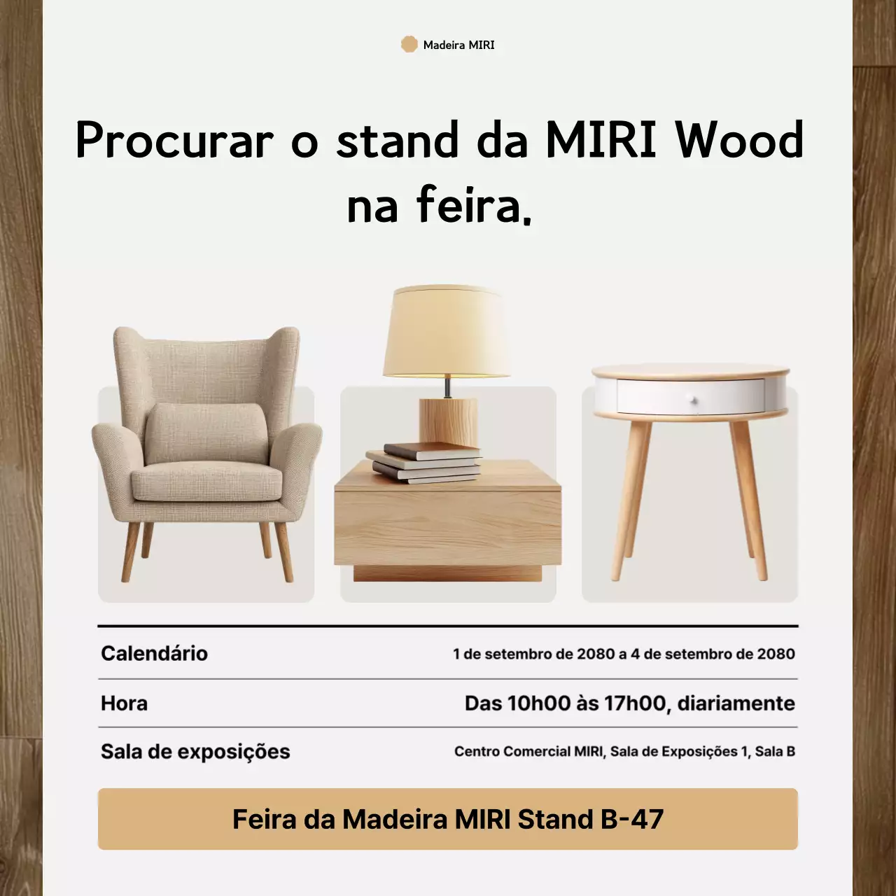 Guia de Exposição Bege Simples