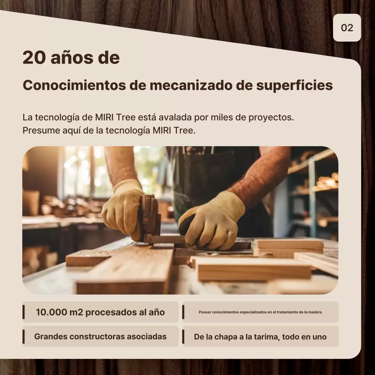 Anuncio de muebles sencillos de color marrón