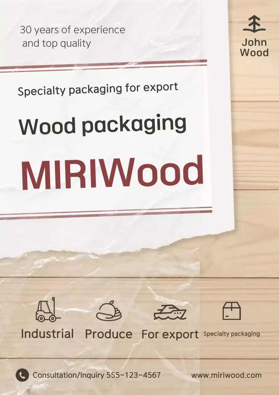 Quảng cáo bao bì đơn giản màu be