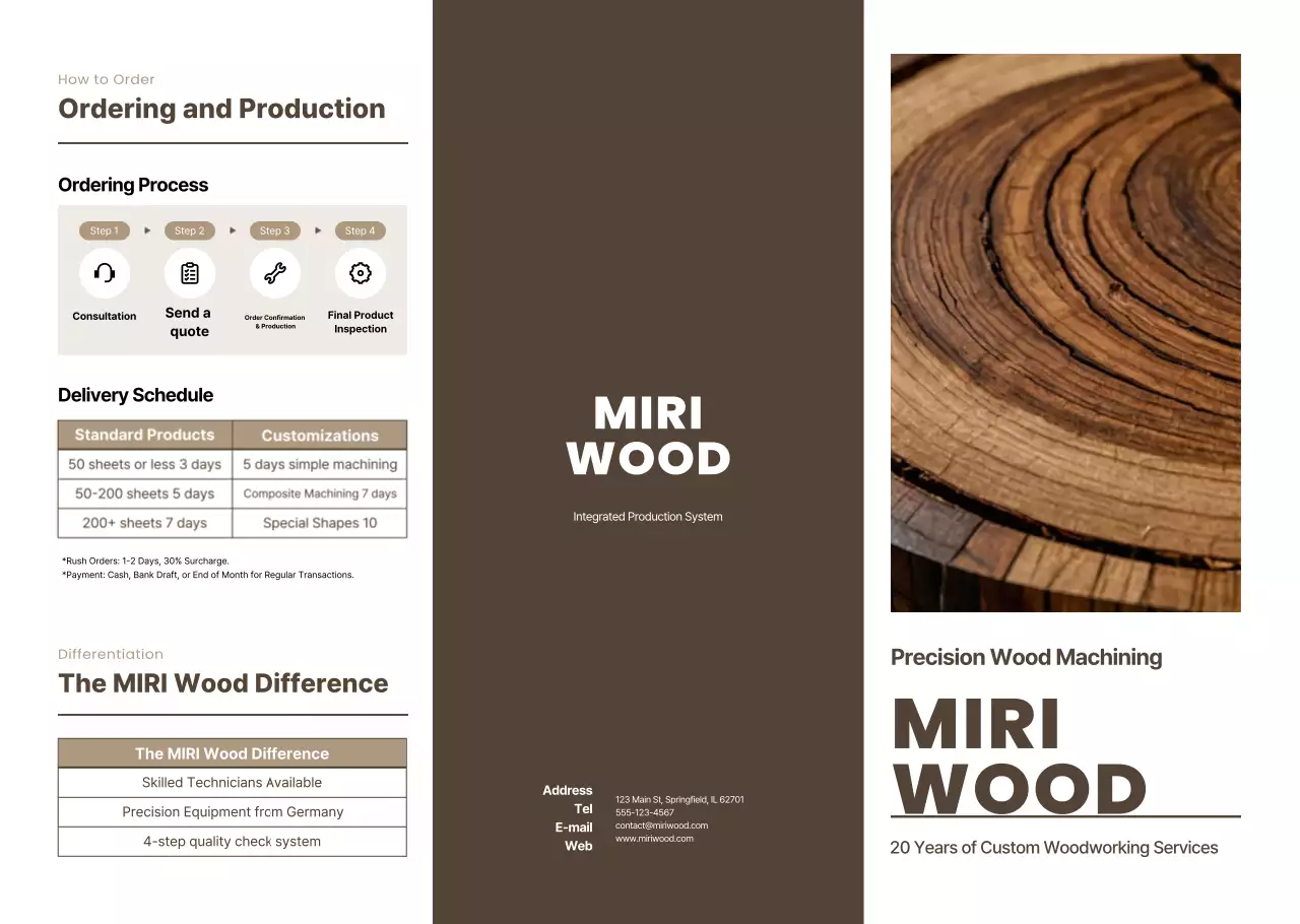 Iklan Kayu Modern Coklat