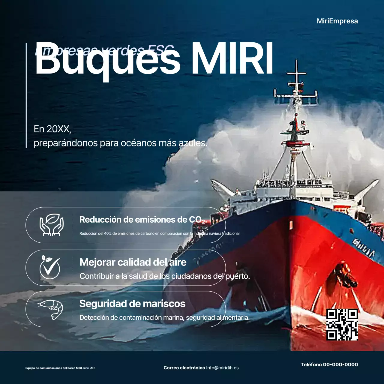 Publicidad ecológica moderna en azul