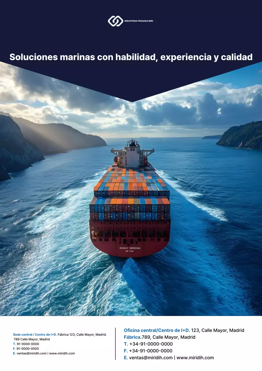 Publicidad marina moderna azul