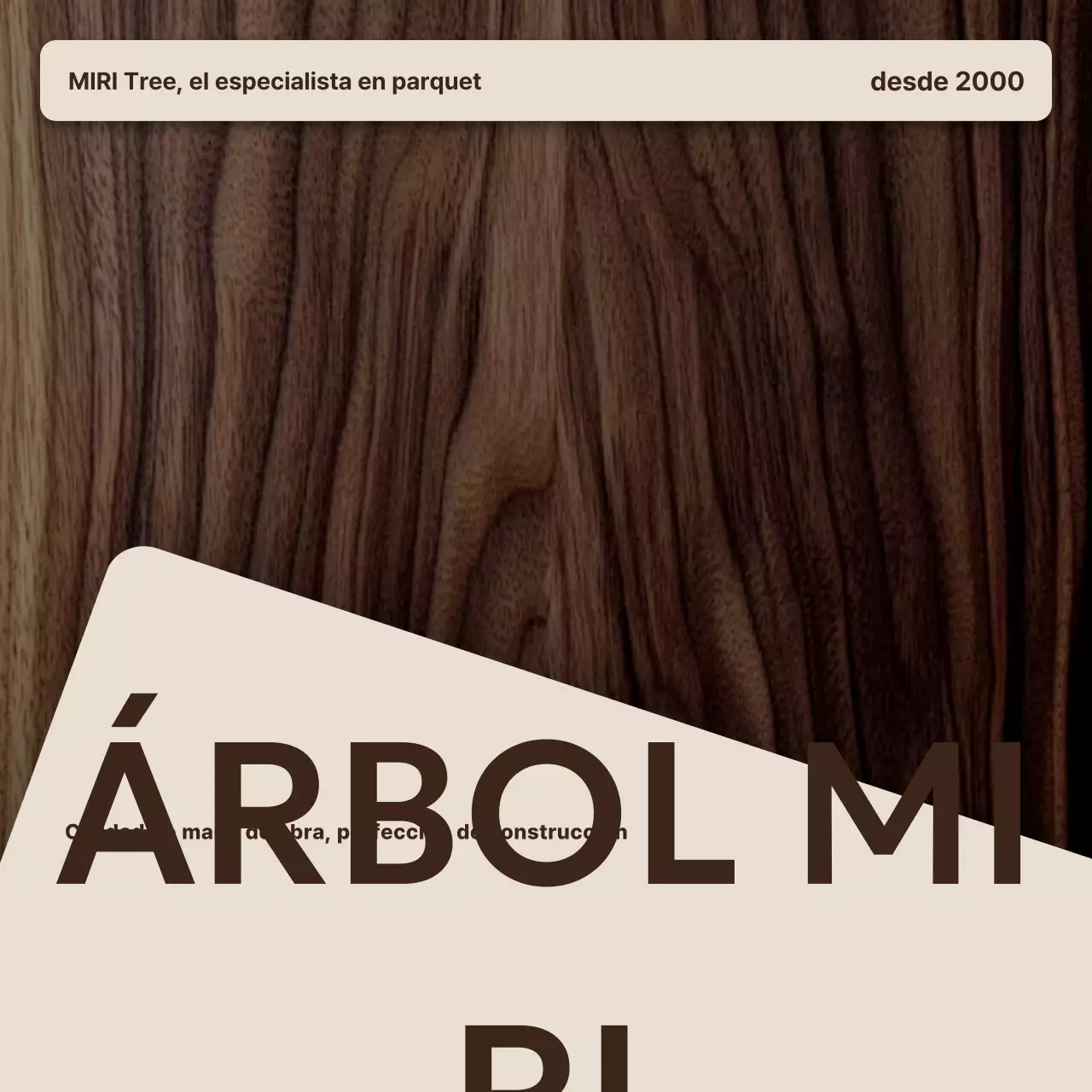 Anuncio de muebles sencillos de color marrón