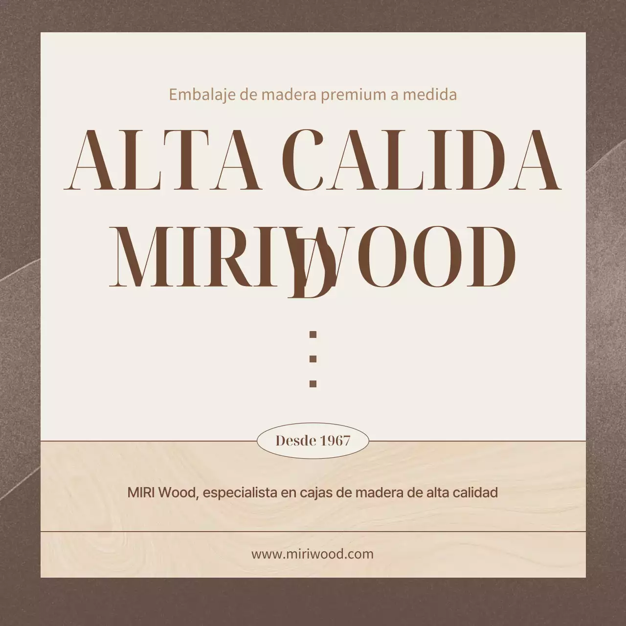 Promoción de productos de madera premium de color marrón