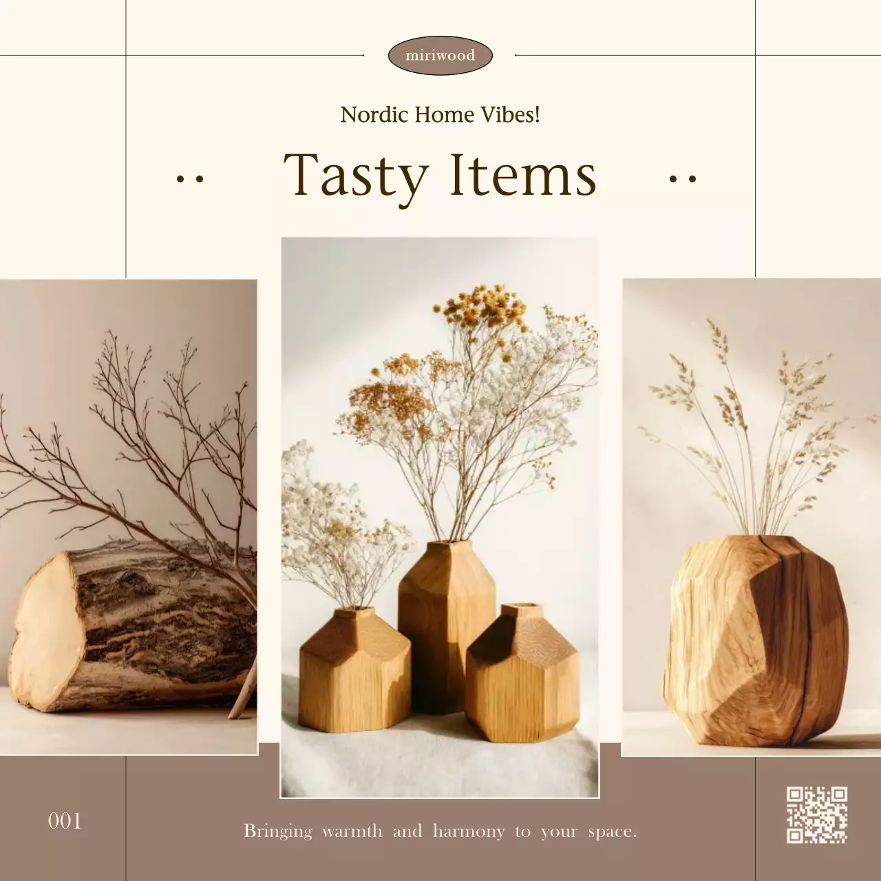 quảng cáo nhà mộc mạc màu be