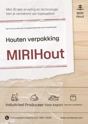 Beige eenvoudige verpakkingsadvertentie