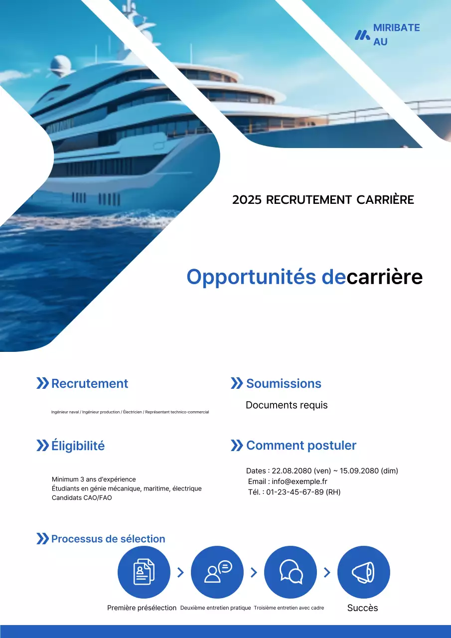 Annonce de recrutement Blue Modern