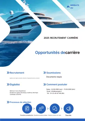 Annonce de recrutement Blue Modern