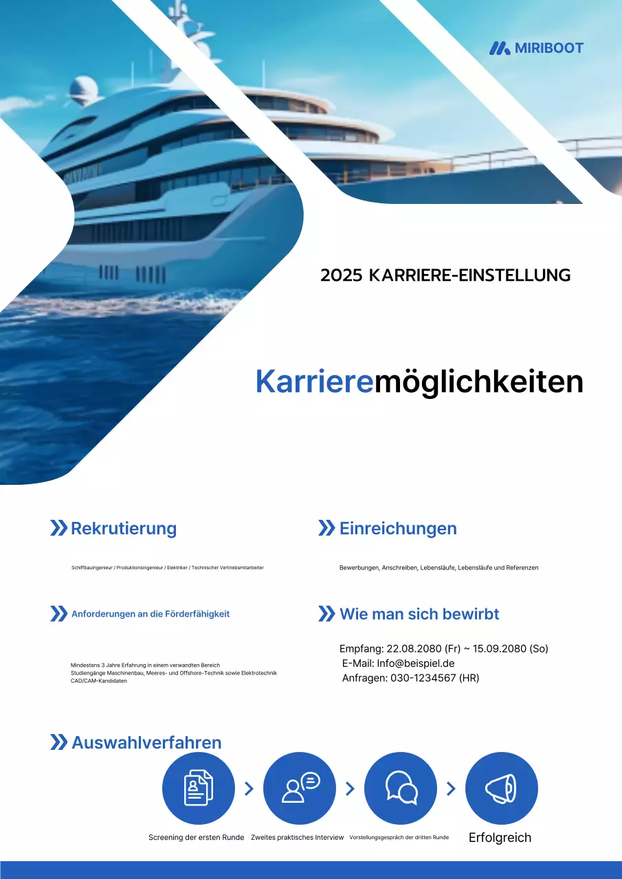 Blue Modern-Rekrutierungsankündigung