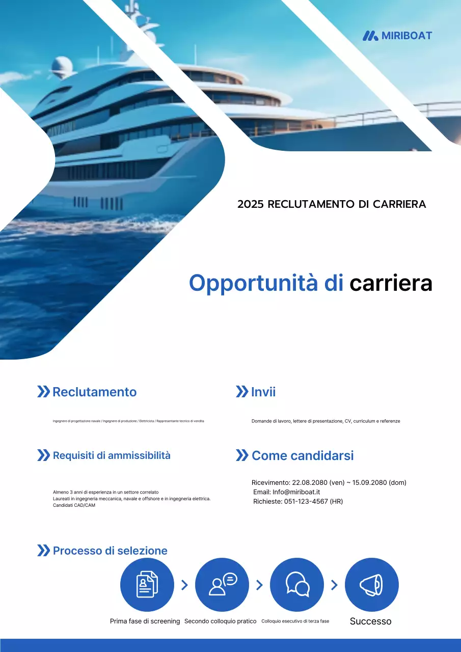 Annuncio di reclutamento Blue Modern