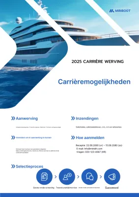 Blue Modern Wervingsaankondiging