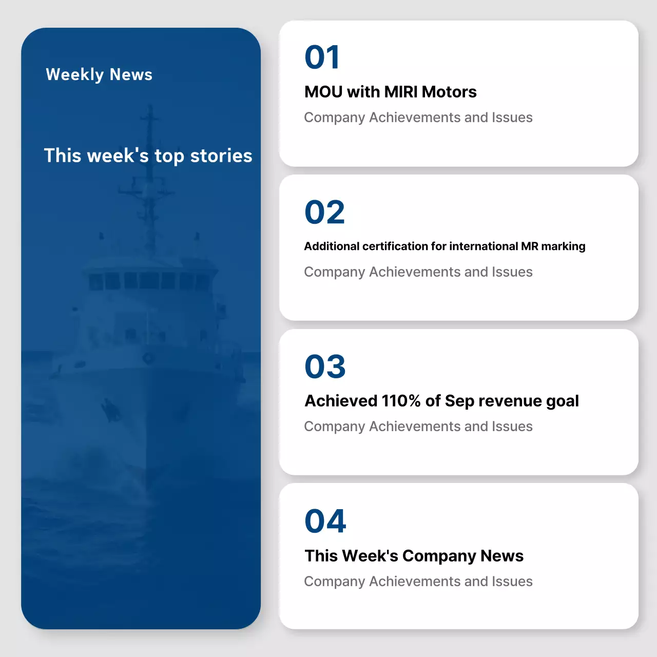 Blue Modern News Information Delivery