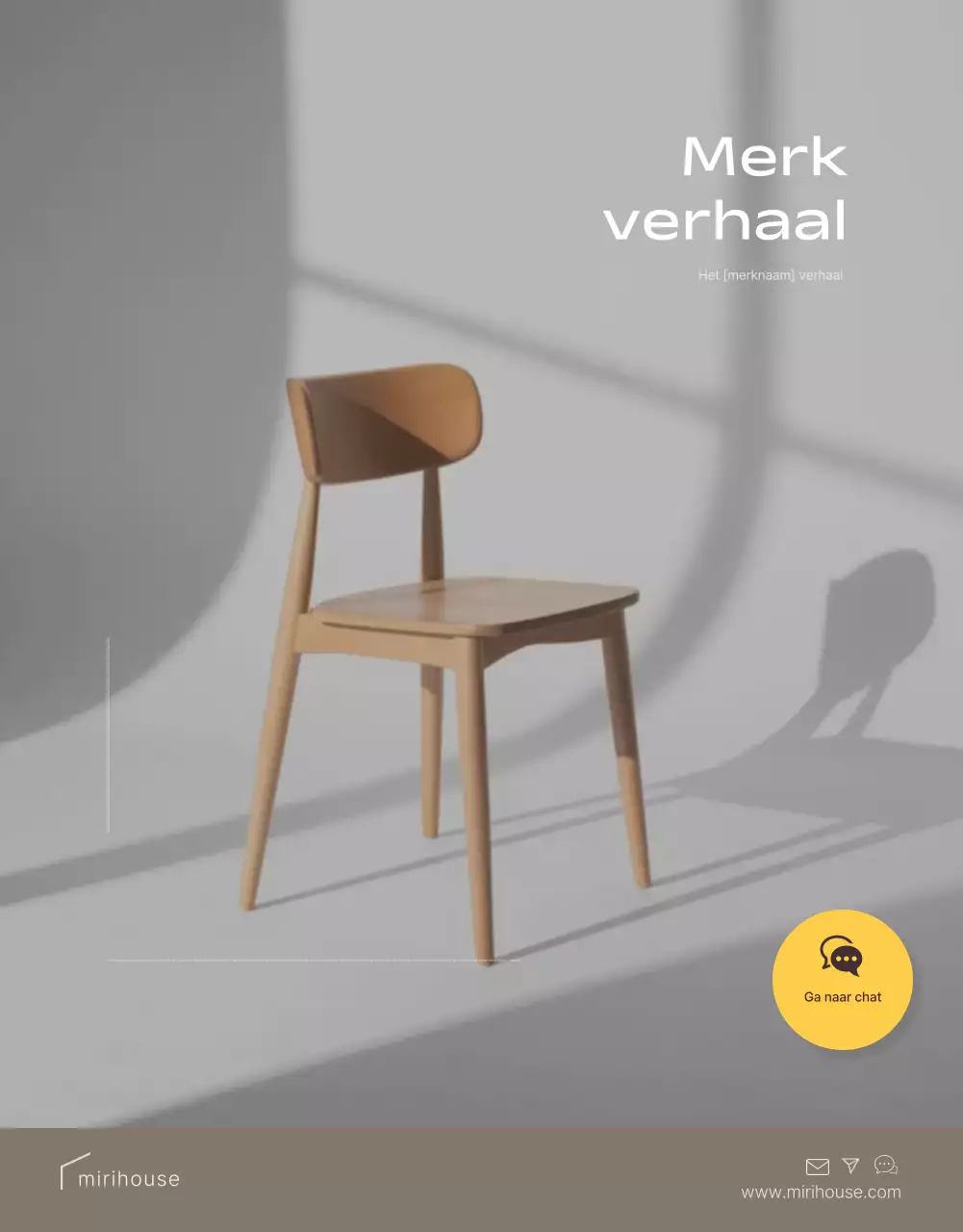 Beige minimalistische meubeladvertentie