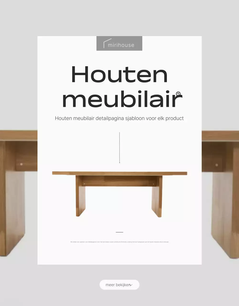 Beige minimalistische meubeladvertentie