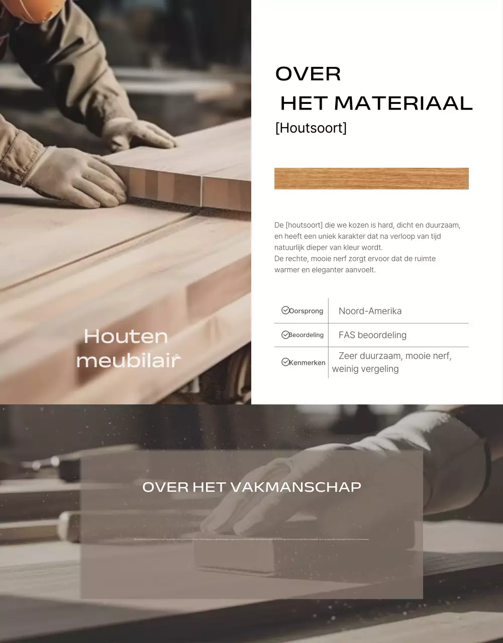 Beige minimalistische meubeladvertentie