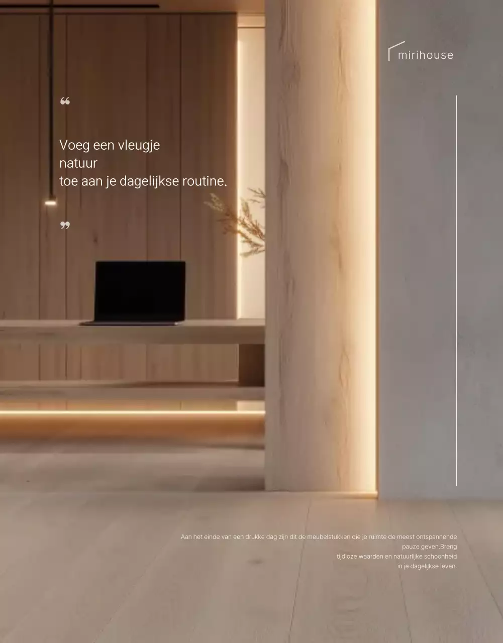 Beige minimalistische meubeladvertentie