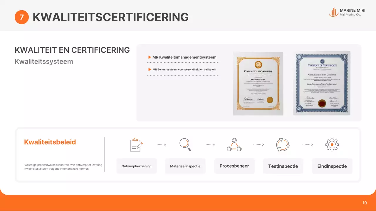 Oranje moderne scheepvaartadvertentie