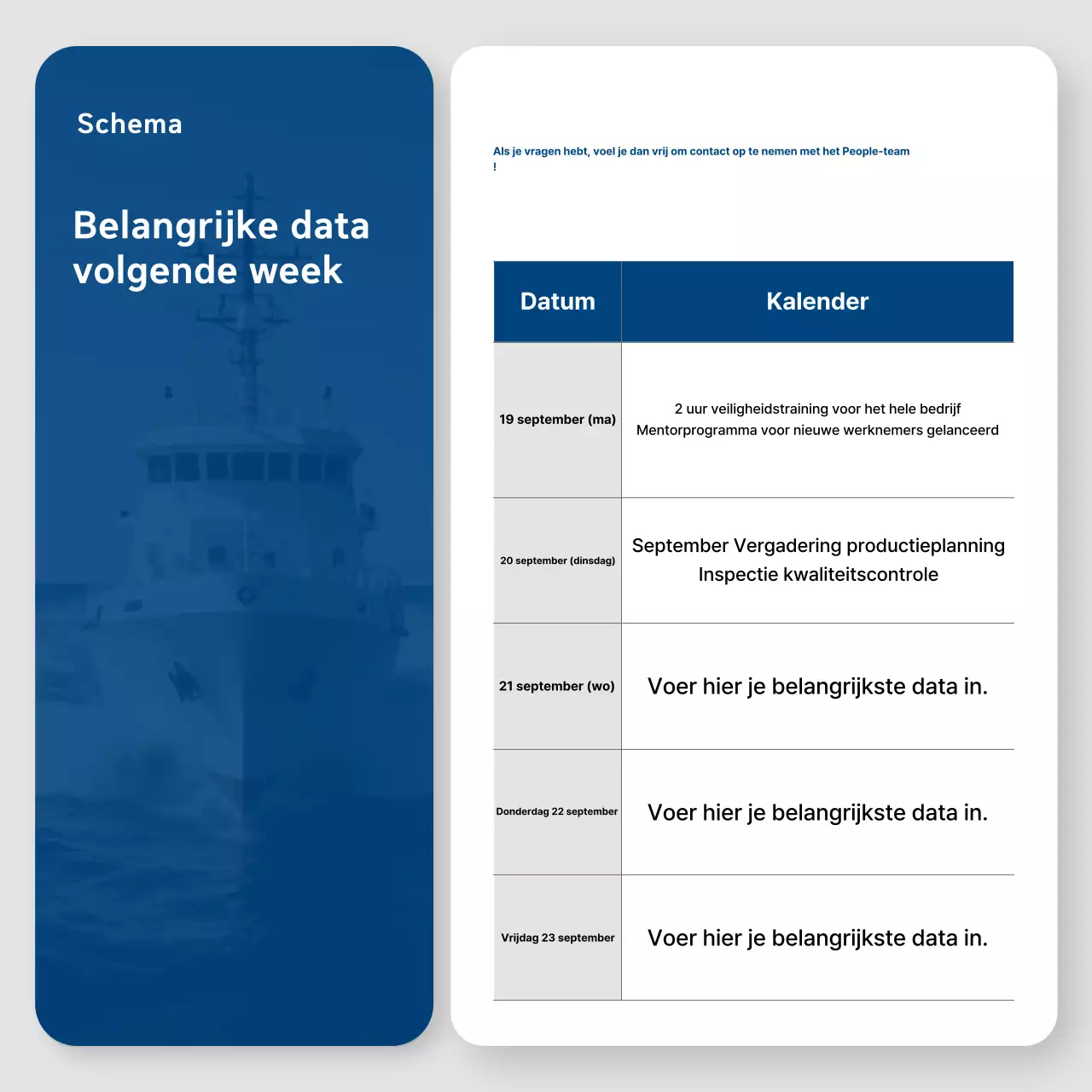 Blauwe moderne nieuwsinformatielevering