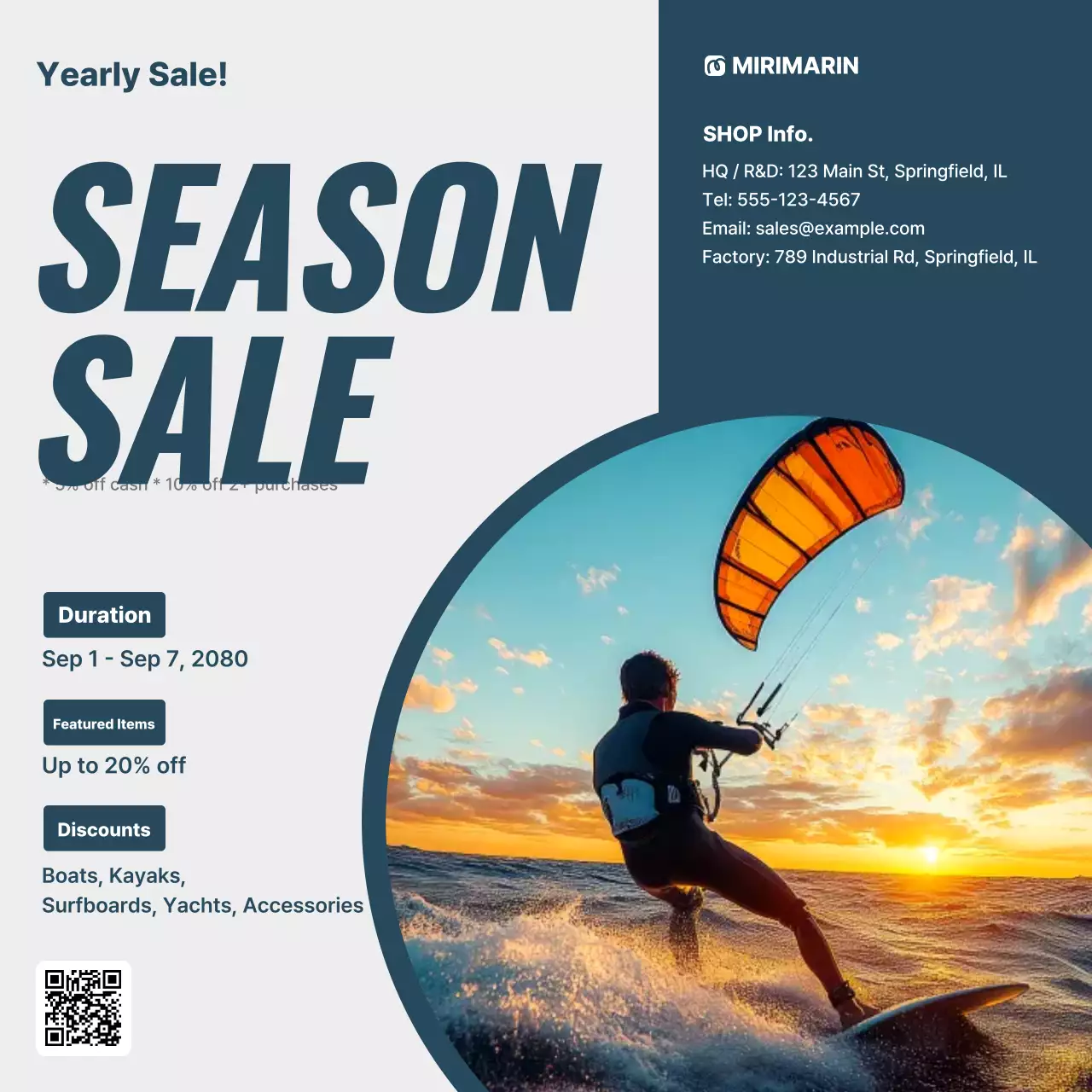 Iklan Penjualan Modern Biru