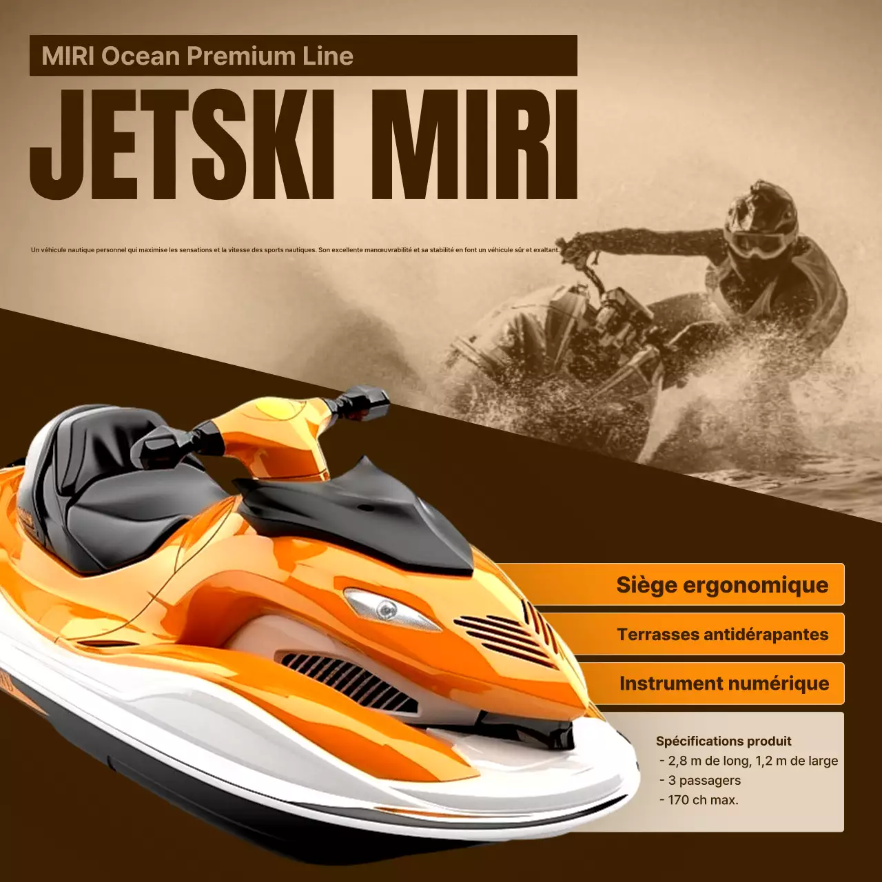 Publicité Orange Modern Water Sports