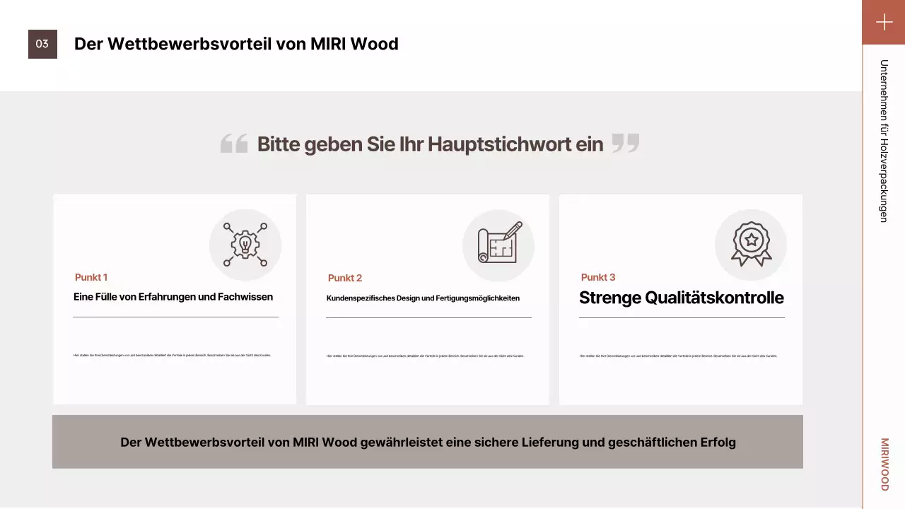 Einführung der braunen, ordentlichen Verpackung