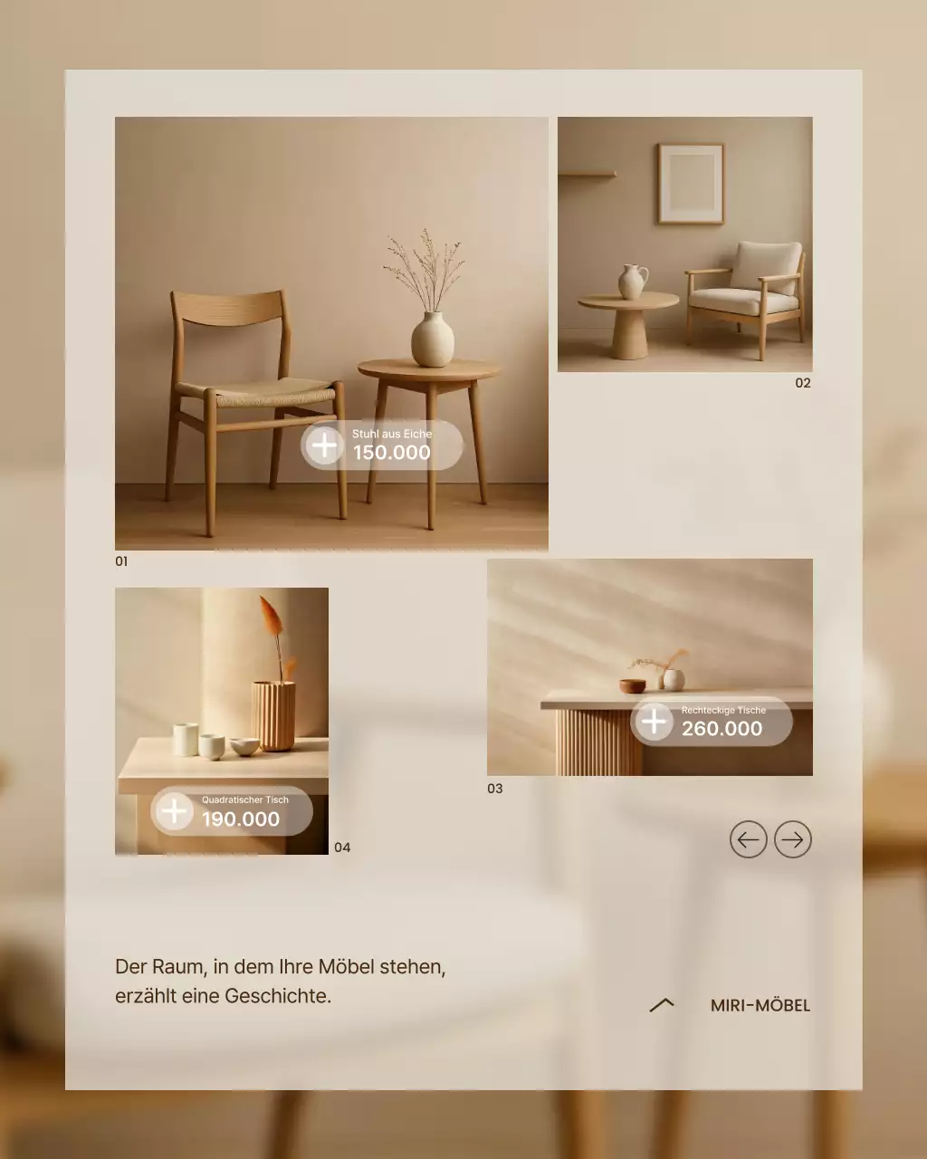 Beige Minimal Furniture Werbung