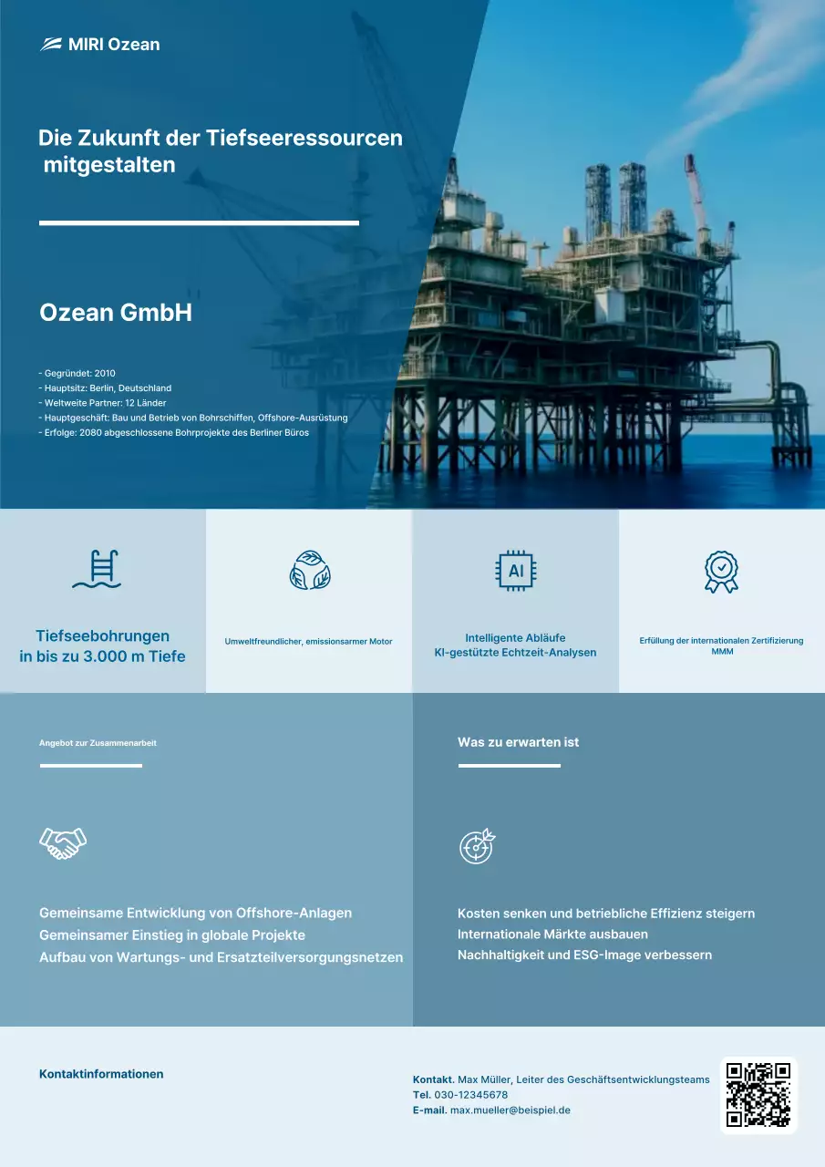 Blue Modern Marine Technology Promotion